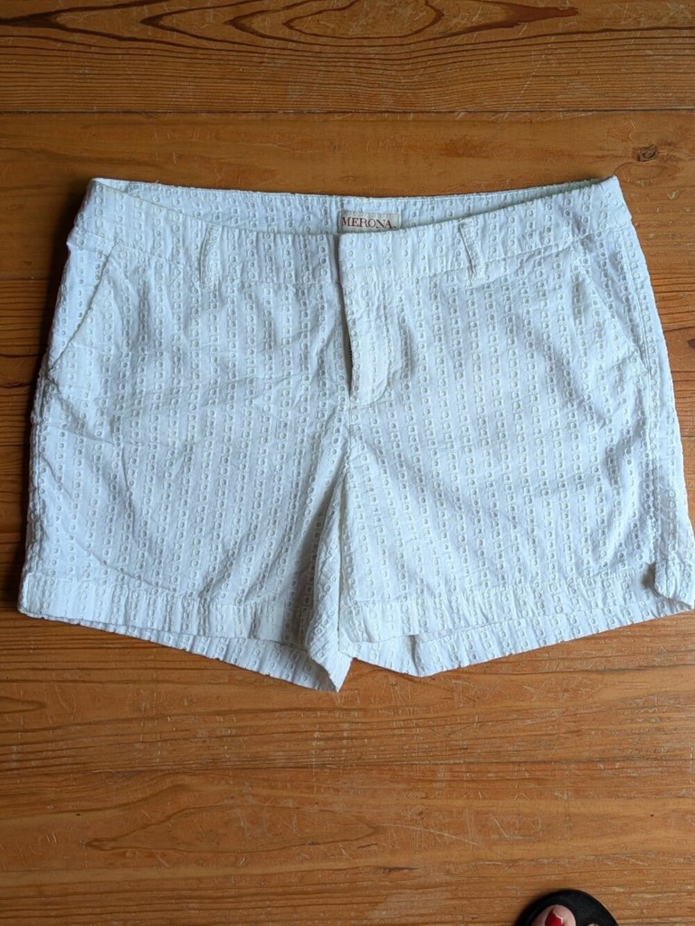 White Eyelet Merona Women's Shorts-Size 10